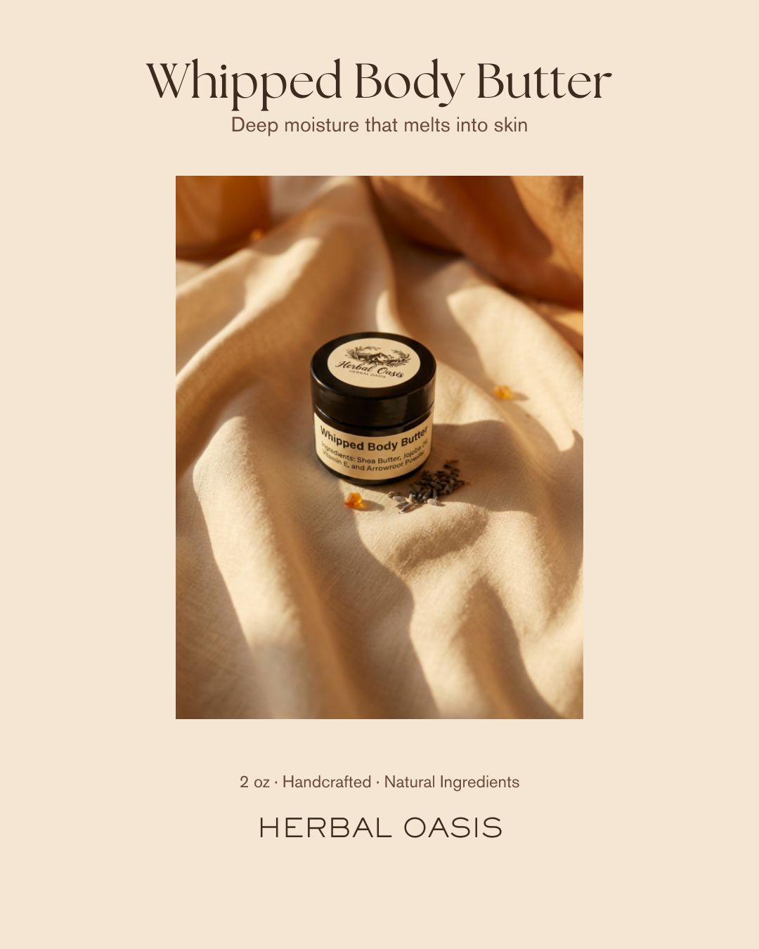 Whipped Body Butter - Deep Moisture - Silky Soft Skin - Velvety, Non-Greasy Finish