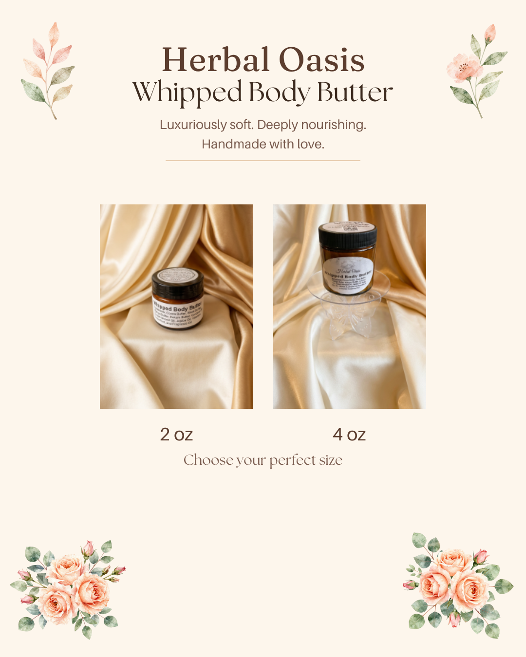 Whipped Body Butter - Deep Moisture - Silky Soft Skin - Velvety, Non-Greasy Finish